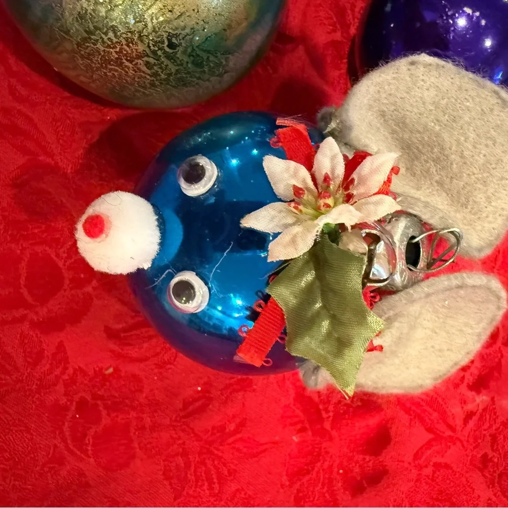 Vintage 15 Rauch Blue and Purple Christmas Ornaments